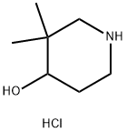 3,3-二甲基哌啶-4-醇盐酸盐 结构式