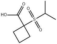 1-(isopropylsulfonyl)cyclobutane-1-carboxylicacid 化学構造式