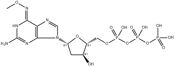 Guanosine 5'-(tetrahydrogen triphosphate), 2'-deoxy-, O-methyloxime,189278-08-8,结构式