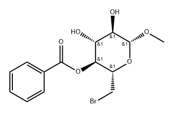 β-D-Glucopyranoside, methyl 6-bromo-6-deoxy-, 4-benzoate,18929-88-9,结构式