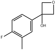 3-(4-fluoro-3-methylphenyl)oxetan-3-ol 化学構造式