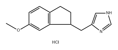 1H-Imidazole, 5-[(2,3-dihydro-6-methoxy-1H-inden-1-yl)methyl]-, hydrochloride (1:1) Structure