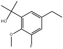 5-Ethyl-3-fluoro-2-methoxy-α,α-dimethylbenzenemethanol Struktur