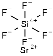 strontium hexafluorosilicate(2-) Structure