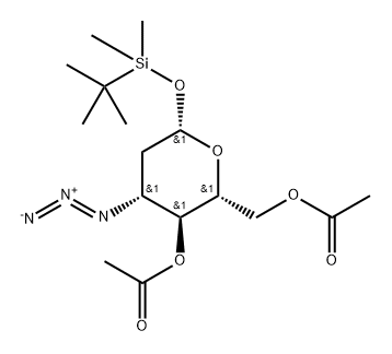 β-D-arabino-Hexopyranose, 3-azido-2,3-dideoxy-1-O-[(1,1-dimethylethyl)dimethylsilyl]-, 4,6-diacetate (9CI)