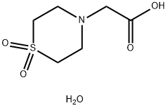 2-(1,1-Dioxidothiomorpholino)acetic acid hydrate Structure