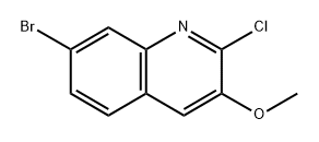 7-溴-2-氯-3-甲氧基喹啉 结构式