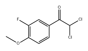 2,2-dichloro-1-(3-fluoro-4-methoxyphenyl)ethanone 化学構造式