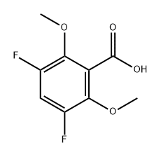 3,5-difluoro-2,6-dimethoxybenzoic acid 化学構造式