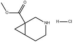 3-Azabicyclo[4.1.0]heptane-1-carboxylic acid, methyl ester, hydrochloride (1:1) Structure