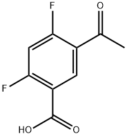 5-Acetyl-2,4-difluorobenzoic acid 化学構造式