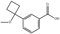 3-(1-Methoxycyclobutyl)benzoic acid Struktur