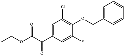 ethyl 2-(4-(benzyloxy)-3-chloro-5-fluorophenyl)-2-oxoacetate 结构式