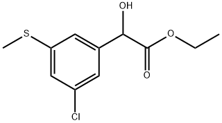 Ethyl 3-chloro-α-hydroxy-5-(methylthio)benzeneacetate Struktur