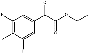 Ethyl 3,5-difluoro-α-hydroxy-4-methylbenzeneacetate Structure