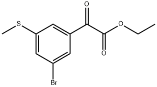 ethyl 2-(3-bromo-5-(methylthio)phenyl)-2-oxoacetate 结构式