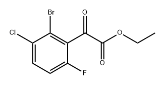 ethyl 2-(2-bromo-3-chloro-6-fluorophenyl)-2-oxoacetate Struktur