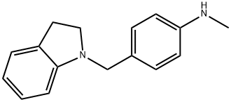 4-(indolin-1-ylmethyl)-N-methylaniline 化学構造式