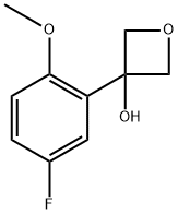 3-(5-fluoro-2-methoxyphenyl)oxetan-3-ol 化学構造式