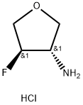 (3S,4R)-4-氟四氢呋喃-3-胺盐酸 结构式