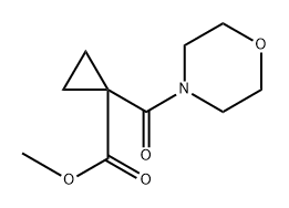 methyl 1-(morpholine-4-carbonyl)cyclopropanecarboxylate Struktur