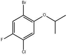 1-Bromo-4-chloro-5-fluoro-2-isopropoxybenzene 化学構造式