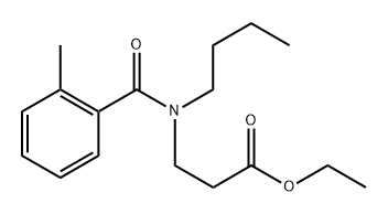 β-Alanine, N-butyl-N-(2-methylbenzoyl)-, ethyl ester Struktur