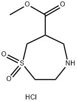 methyl 1,1-dioxo-1lambda6,4-thiazepane-6-carboxylate hydrochloride,1909305-00-5,结构式