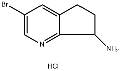 3-Bromo-6,7-dihydro-5H-cyclopenta[b]pyridin-7-amine hydrochloride Structure