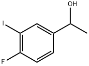 Benzenemethanol, 4-fluoro-3-iodo-α-methyl- 化学構造式