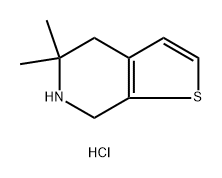 5,5-dimethyl-4H,5H,6H,7H-thieno[2,3-c]pyridine hydrochloride Struktur