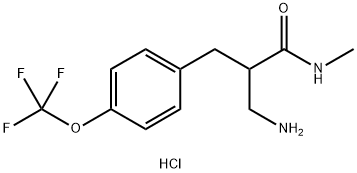 3-amino-N-methyl-2-{[4-(trifluoromethoxy)phenyl]methyl}propanamide hydrochloride Structure