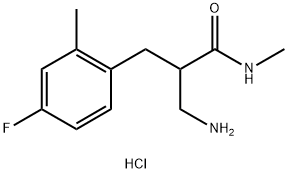 3-amino-2-[(4-fluoro-2-methylphenyl)methyl]-N-methylpropanamide hydrochloride Structure