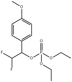 2,2-Difluoro-1-(4-methoxyphenyl)ethyl diethyl phosphate Struktur