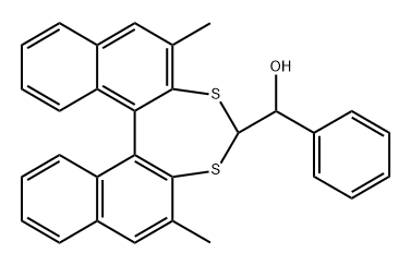 Dinaphtho2,1-d:1,2-f1,3dithiepin-4-methanol, 2,6-dimethyl-.alpha.-phenyl-, stereoisomer 结构式