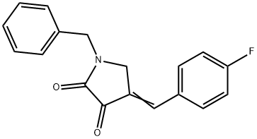 4-[(4-Fluorophenyl)methylene]-1-(phenylmethyl)-2,3-pyrrolidinedione Structure