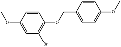 2-Bromo-4-methoxy-1-[(4-methoxyphenyl)methoxy]benzene 化学構造式