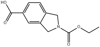 2-(ethoxycarbonyl)isoindoline-5-carboxylicacid 化学構造式