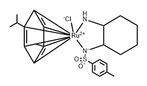 (缩写) TSDACH RUCL(P-CYMENE) (全称)CHLORO{(R)-(+)-5,5'-BIS[DI(3,5-XYLYL)PHOSPHINO]-4,4'-BI-1,3-BENZODIOXOLE}(P-CYMENE)RUTHENIUM(II)CHLORIDE 结构式