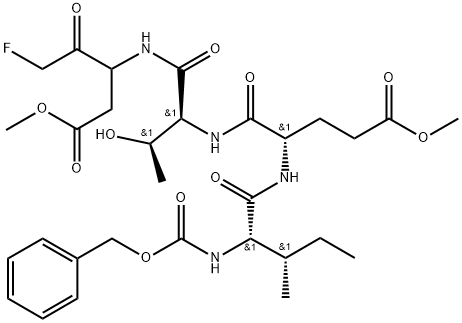 Z-ILE-GLU(OME)-THR-DL-ASP(OME)-FLUOROMETHYLKETONE 结构式