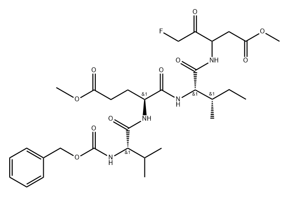 Z-Val-Glu(OMe)-Ile-DL-Asp(OMe)-fluoromethylketone, 1926163-62-3, 结构式