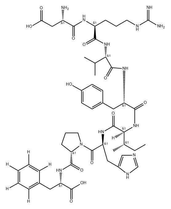 ([ring-D5]Phe8)-Angiotensin II acetate salt Struktur