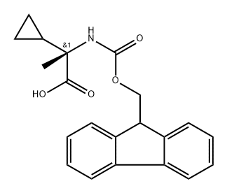 FMOC-ALA(ALPHA-CYCLOPROPYL)-OH, 1926163-87-2, 结构式