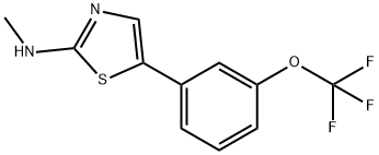 N-methyl-5-(3-(trifluoromethoxy)phenyl)thiazol-2-amine 结构式