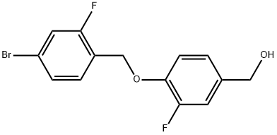 4-[(4-Bromo-2-fluorophenyl)methoxy]-3-fluorobenzenemethanol 结构式