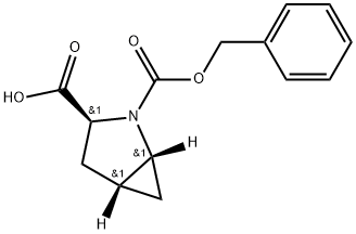 (1R,3S,5R)-2-((benzyloxy)carbonyl)-2-azabicyclo[3.1.0]hexane-3-carboxylic acid 结构式