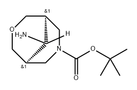 (Meso-1R,5S,9S)-Tert-Butyl 9-Amino-3-Oxa-7-Azabicyclo[3.3.1]Nonane-7-Carboxylate(WX120552) Struktur