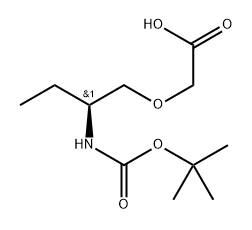 N-Boc-(S)-2-(2-aminobutoxy)acetic acid 结构式