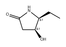 (4S,5S)-5-Ethyl-4-hydroxypyrrolidin-2-one 化学構造式