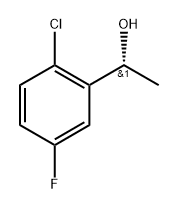 Benzenemethanol, 2-chloro-5-fluoro-α-methyl-, (αR)- 化学構造式